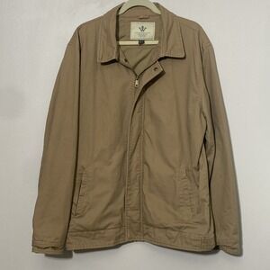 Wenven Men's Utility Field Jacket Size XL Beige Outdoor Durable Comfort Military
